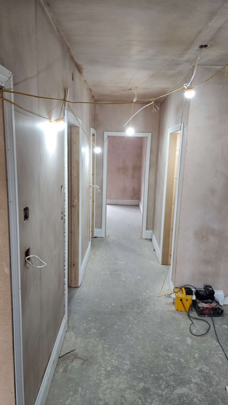 First fix and plastering by Complete Construction NE Limited