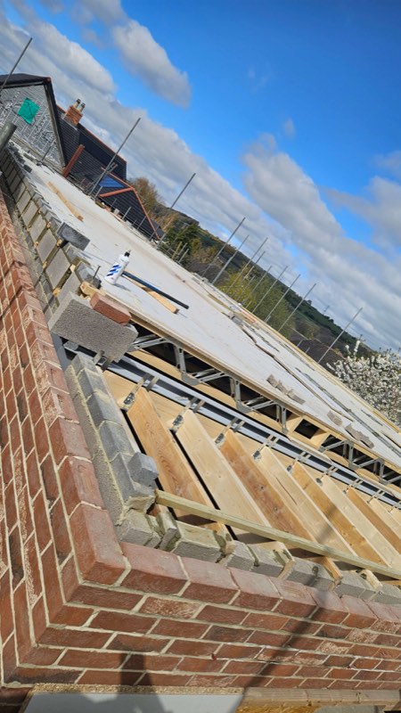 New roof structure by Complete Construction NE Limited